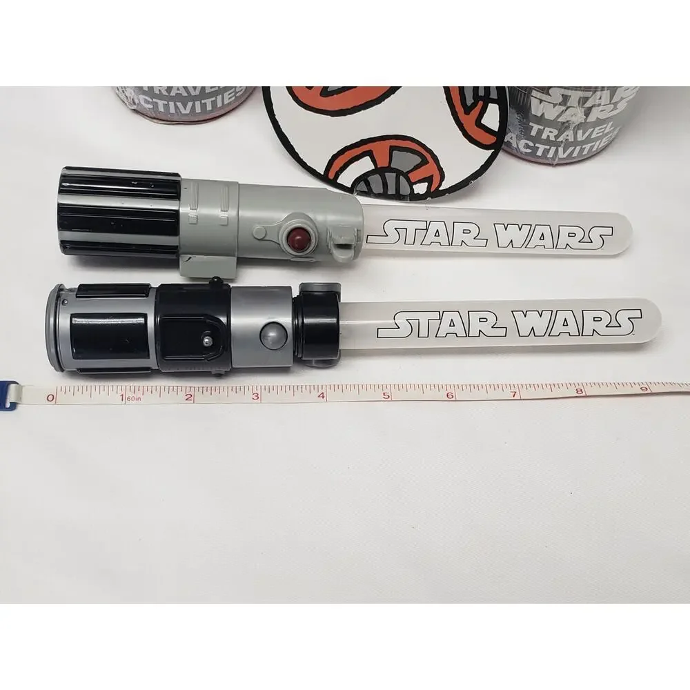 Star Wars Travel Cup w. Book Activities Crayons & 2 Light Sabers & Sticker Pad